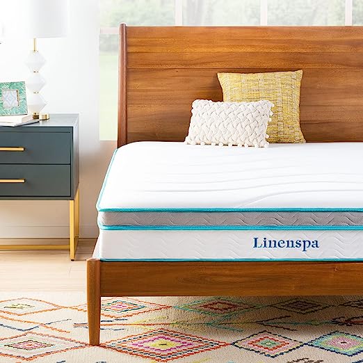 Linenspa 10 Inch Memory Foam and Innerspring Hybrid, Twin