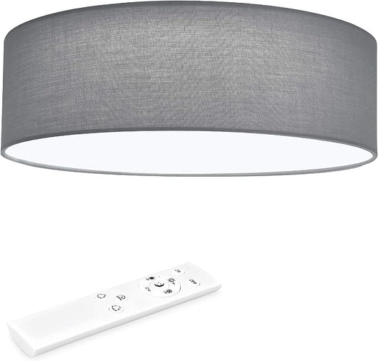 Navaris Flush Mount Ceiling Light - Light Gray