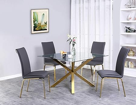 Best Quality Furniture Dining Table Only, Gold