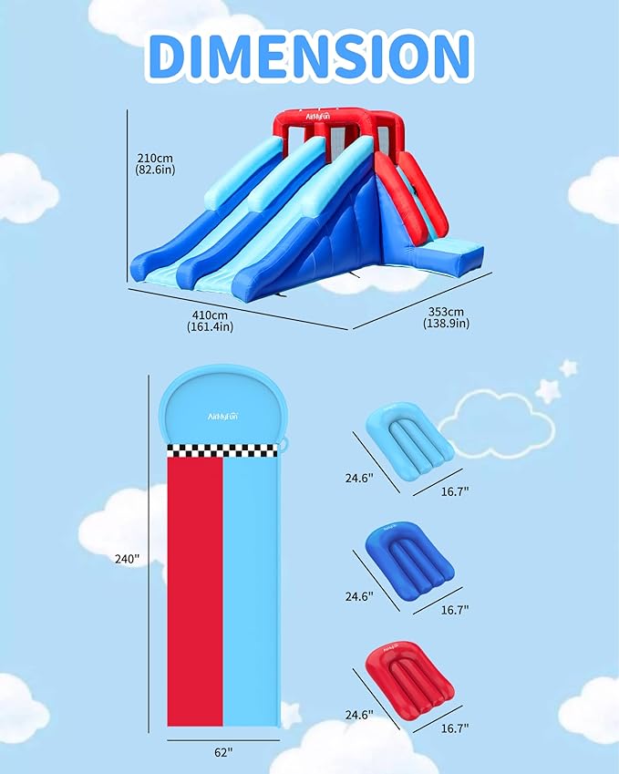 AirMyFun Inflatable Water Slide Bounce House