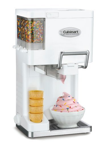 Cuisinart ICE-45 Mix It In Soft Serve 1-1/2-Quart Ice Cream Maker, White (Certified Refurbished)