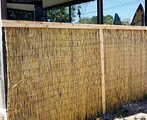 Master Garden Products RF-6 Natural Woven Fence, Yellow