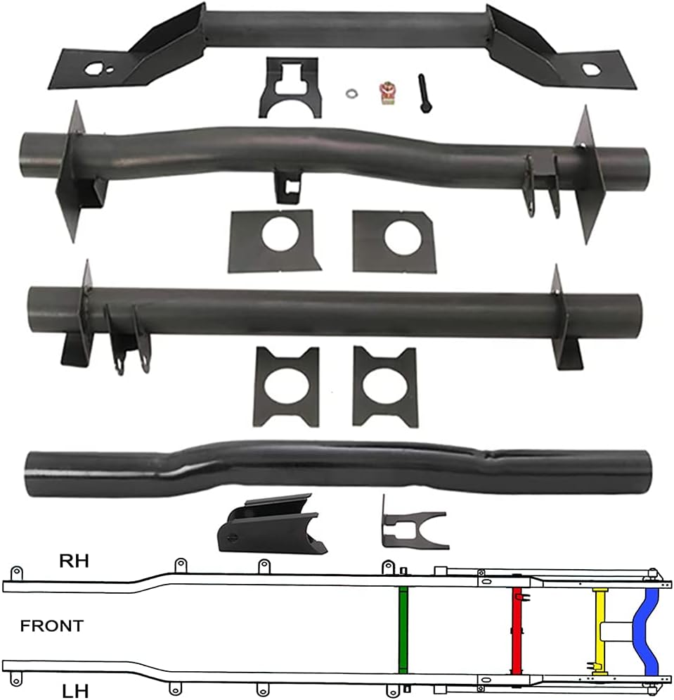 ELITEWILL 4PCS Front and Rear Fuel Tank Support Crossmember