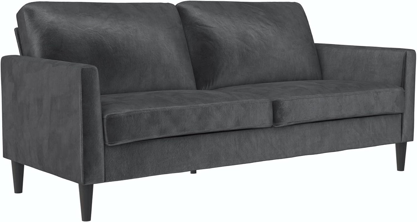 Mr. Kate Winston Sofa, Dark Gray Velvet