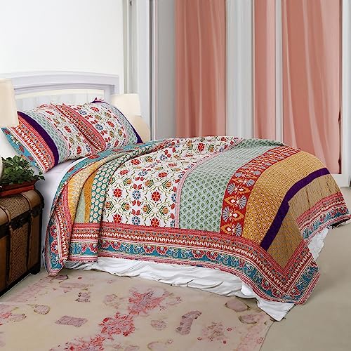 Greenland Home Thalia Quilt Set, 3-Piece King/Cal King, Multi