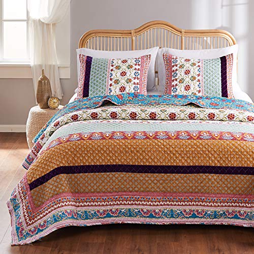 Greenland Home Thalia Quilt Set, 3-Piece King/Cal King, Multi