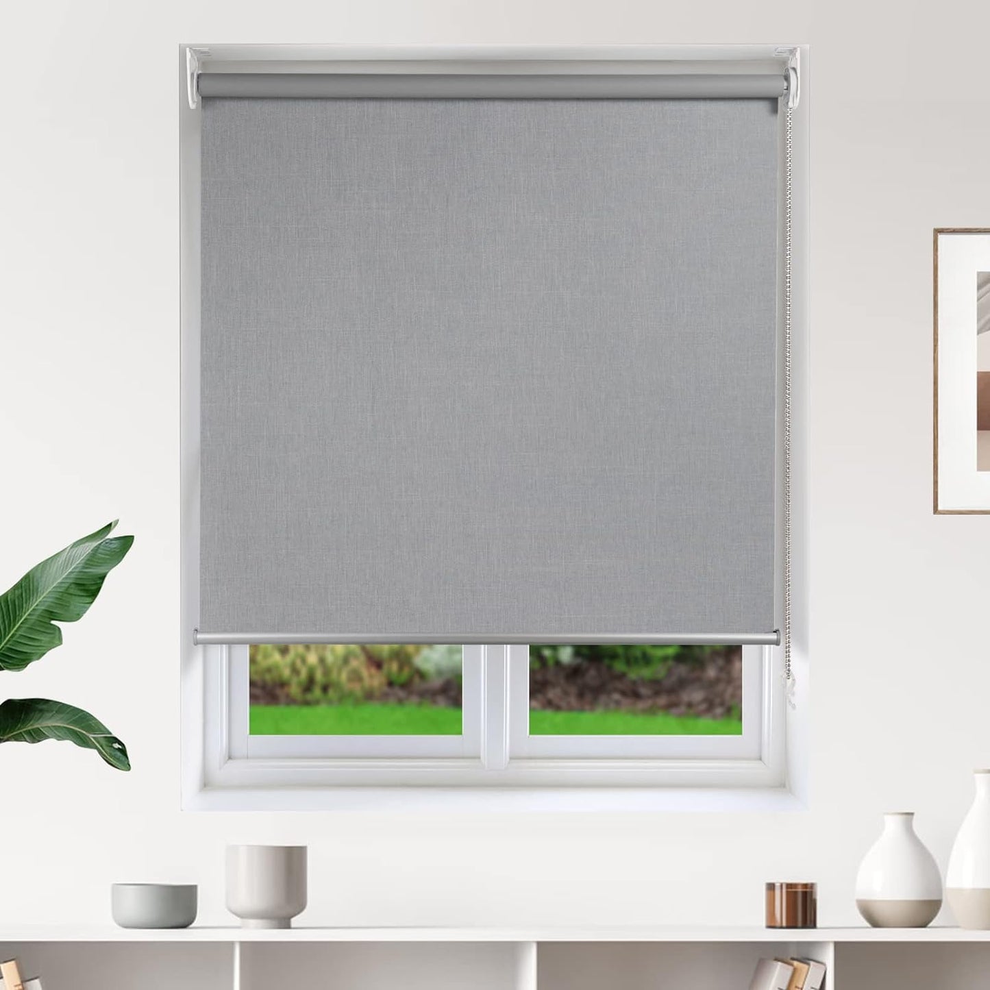 RED GRAPES 100% Blackout Roller Window Shades,Window Blinds with Thermal Insulated, UV Protection Fabric,Roller Shades for Home and Office,Easy to Install