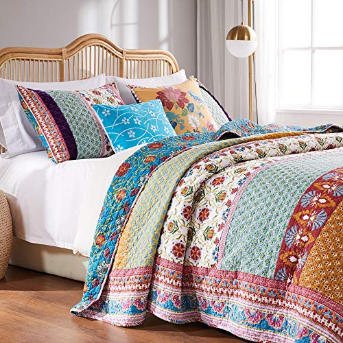 Greenland Home Thalia Quilt Set, 3-Piece King/Cal King, Multi