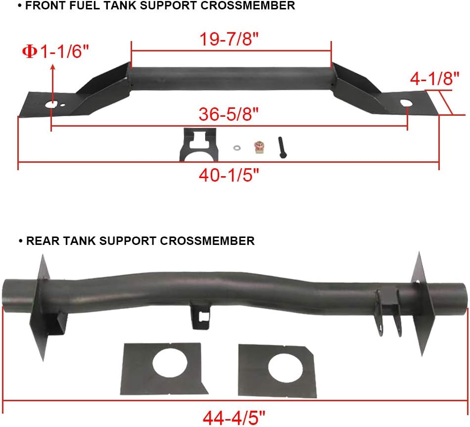 ELITEWILL 4PCS Front and Rear Fuel Tank Support Crossmember