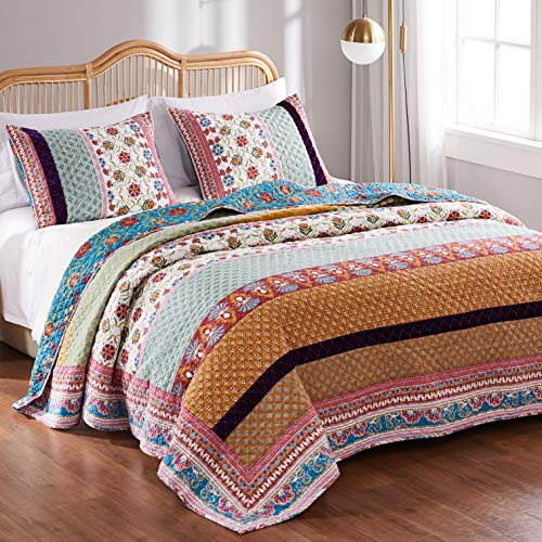 Greenland Home Thalia Quilt Set, 3-Piece King/Cal King, Multi