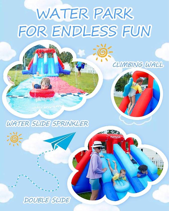 AirMyFun Inflatable Water Slide Bounce House