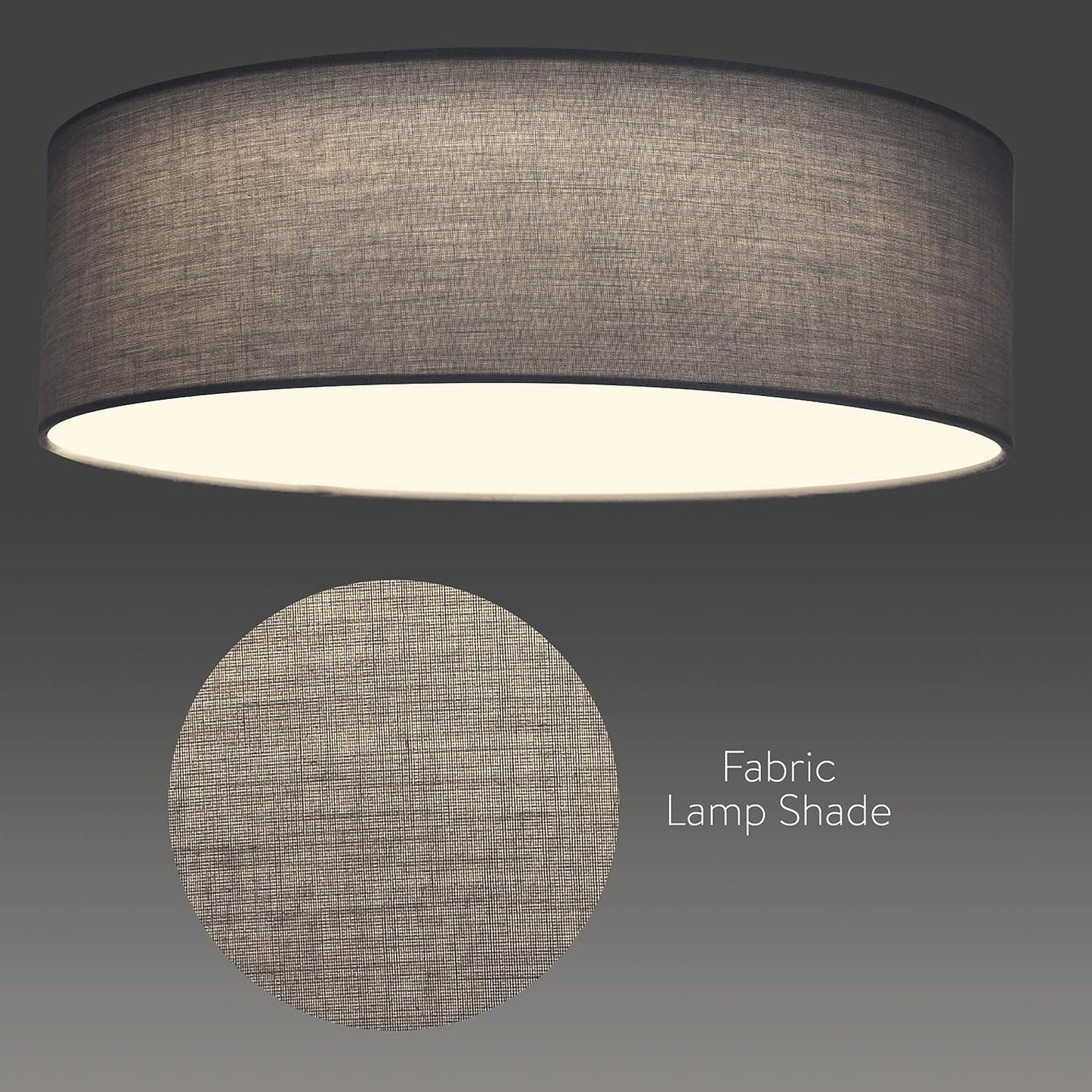 Navaris Flush Mount Ceiling Light - Light Gray