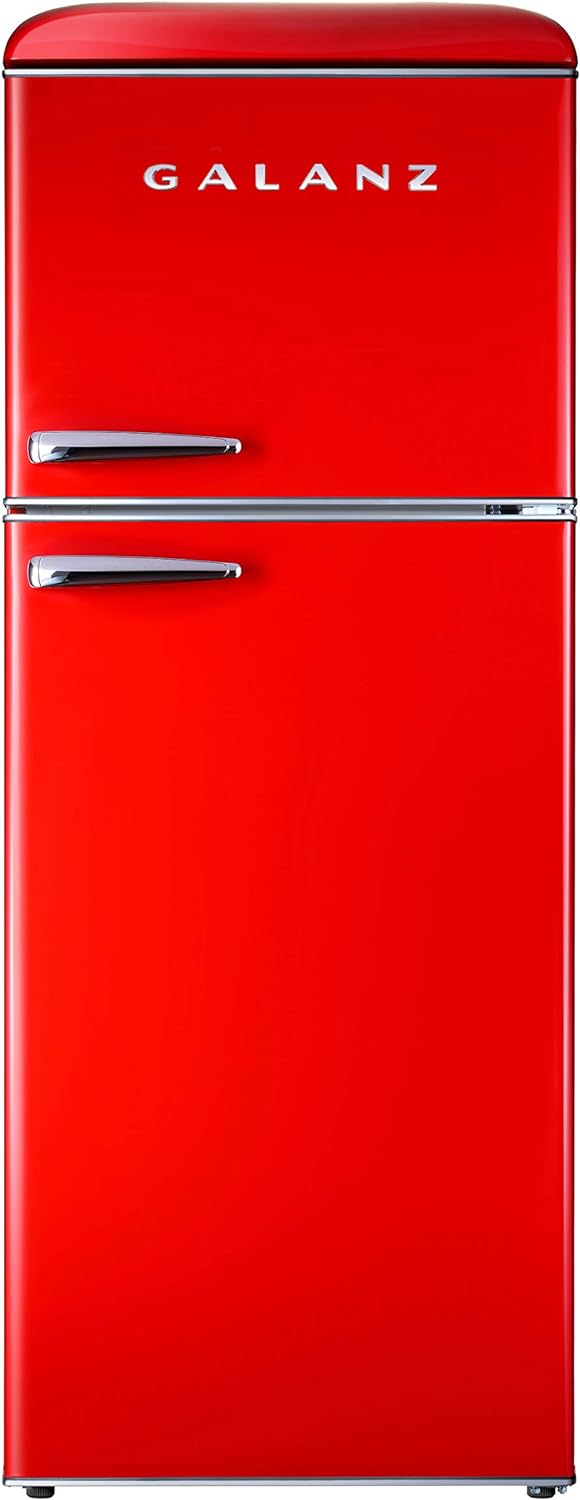 Galanz Retro Refrigerator, Red