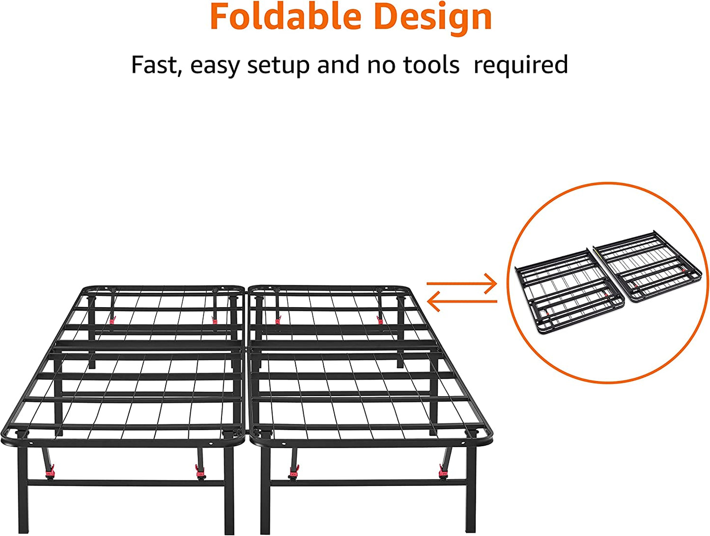 Amazon Basics Foldable Metal Platform Bed Frame