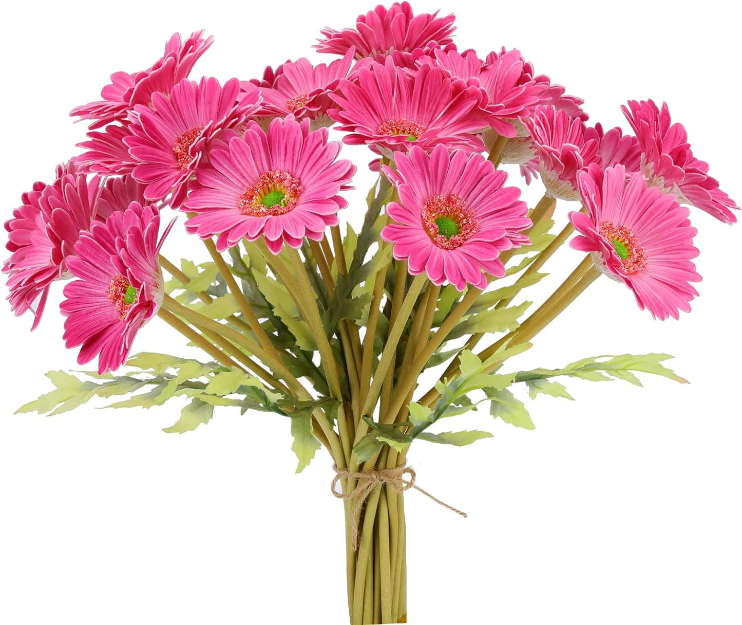 ZSHCONG 24pcs Gerbera Daisies Flowers 17.5”Length Real Touch Pu Fake Flowers Odorless Gift Box Package for Home Decorations Centerpieces Arrangement Wedding Bouquet (Pink, Orange, Lilac & Red))