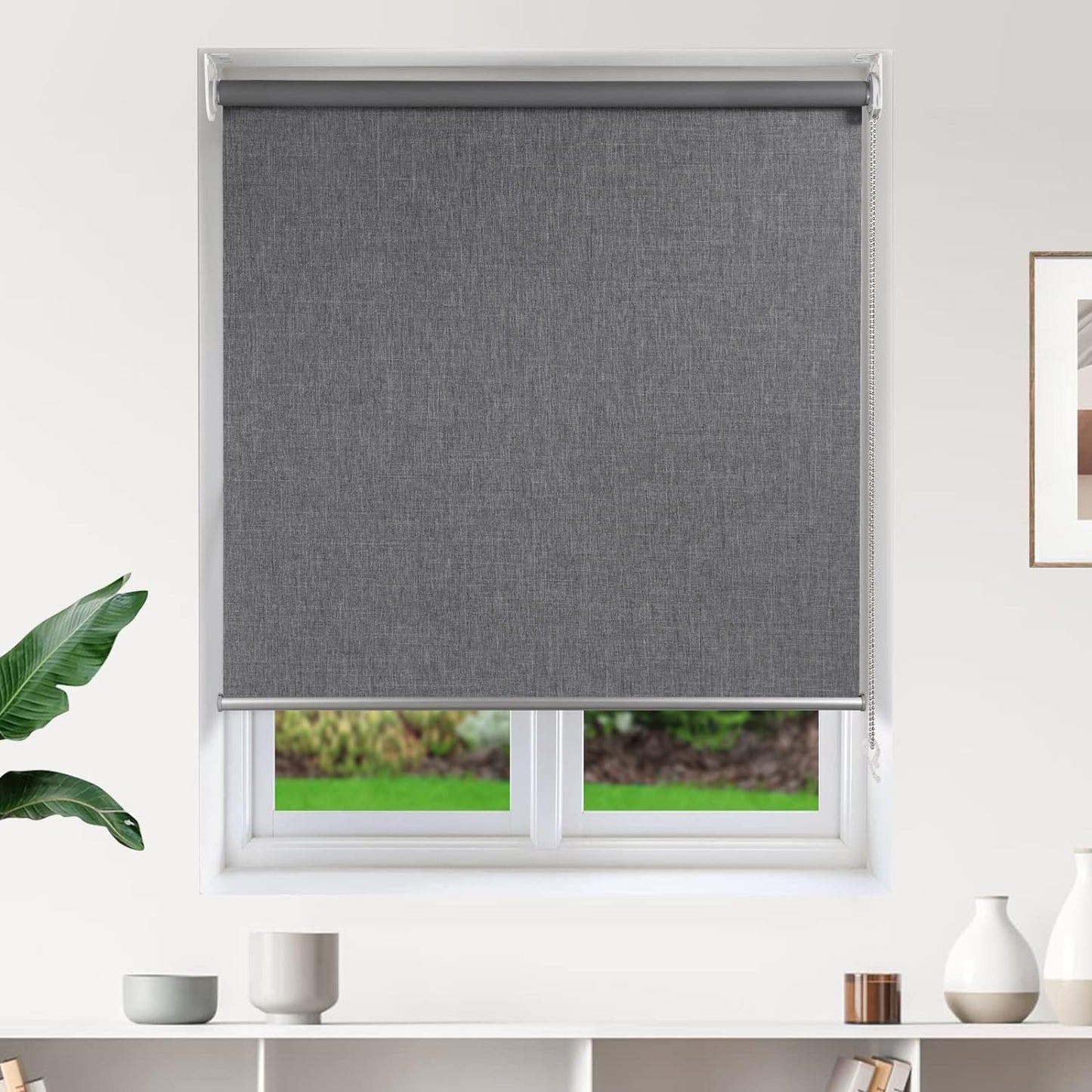 RED GRAPES 100% Blackout Roller Window Shades,Window Blinds with Thermal Insulated, UV Protection Fabric,Roller Shades for Home and Office,Easy to Install