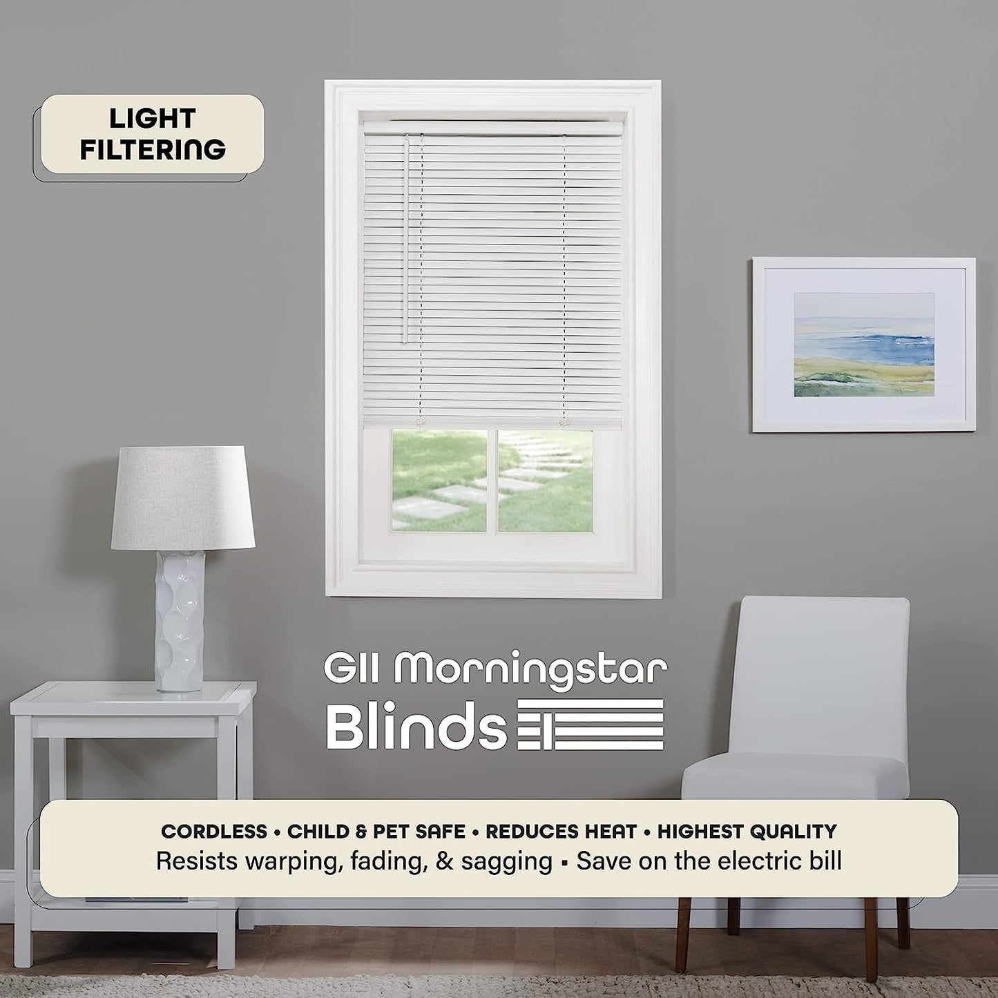 Cordless Light Filtering Mini Blind