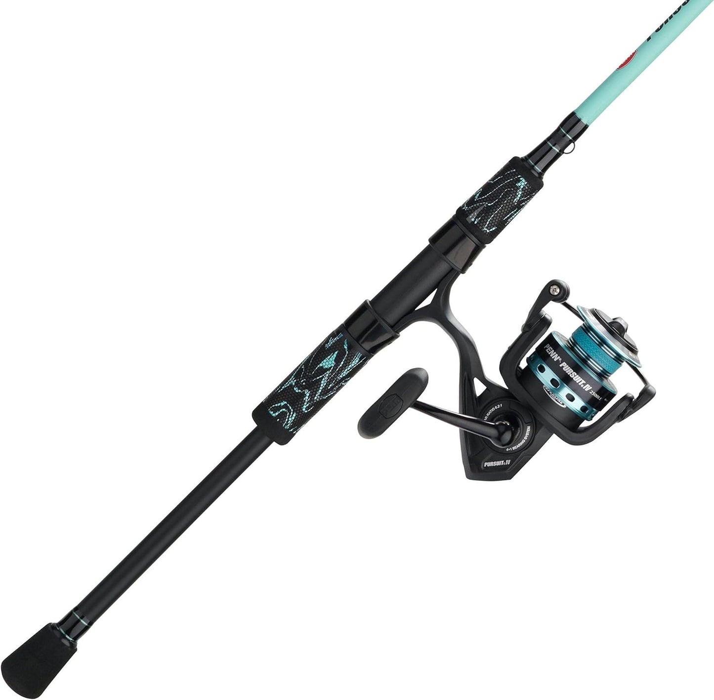 PENN 7™ Pursuit IV 2-Piece Fishing Rod and Reel, Black/Silver