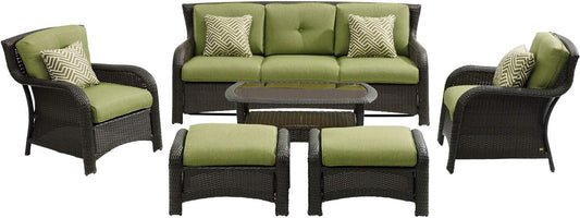 Hanover Strathmere 6-Piece Patio Conversation Set with Sofa