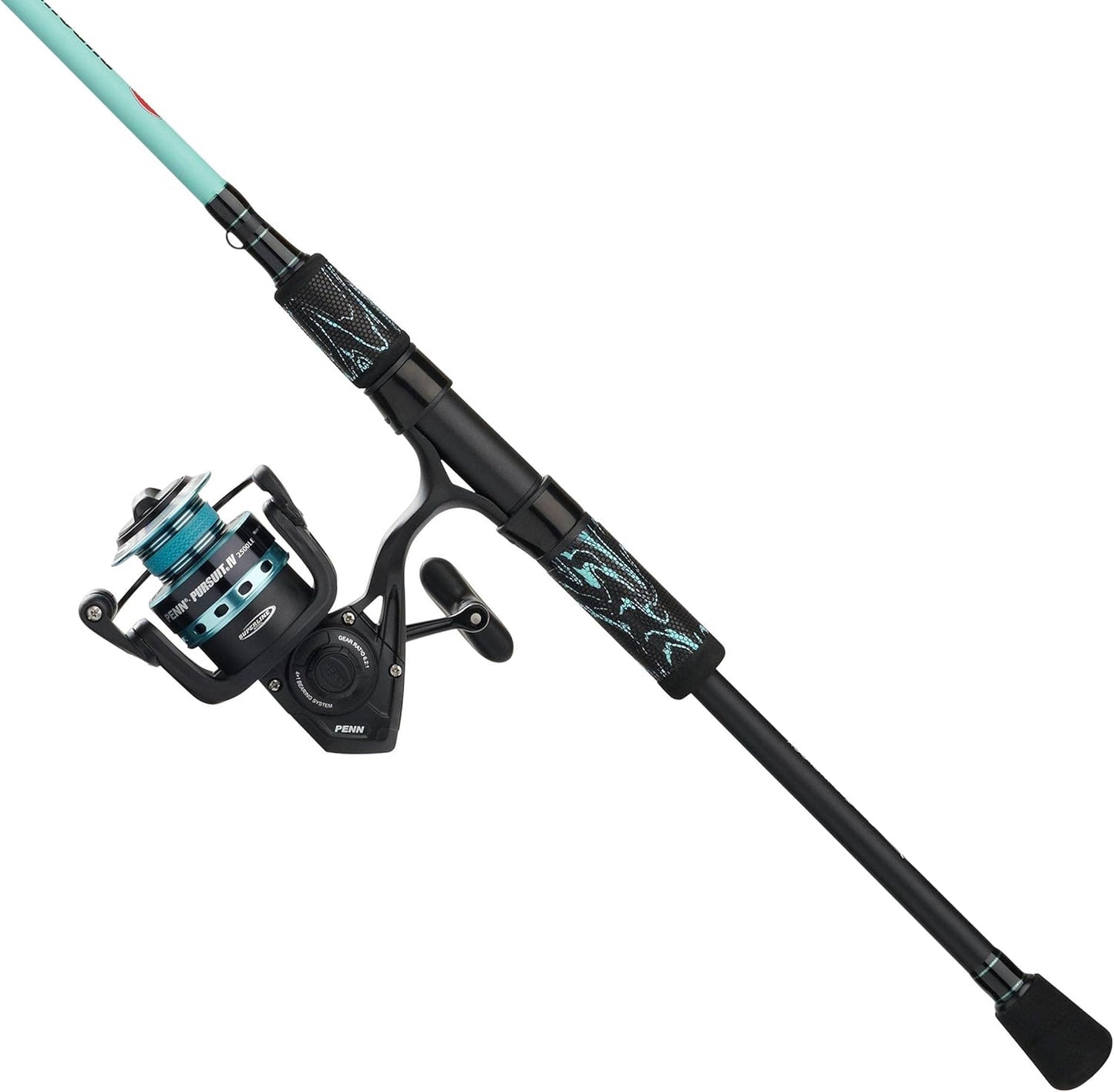 PENN 7™ Pursuit IV 2-Piece Fishing Rod and Reel, Black/Silver