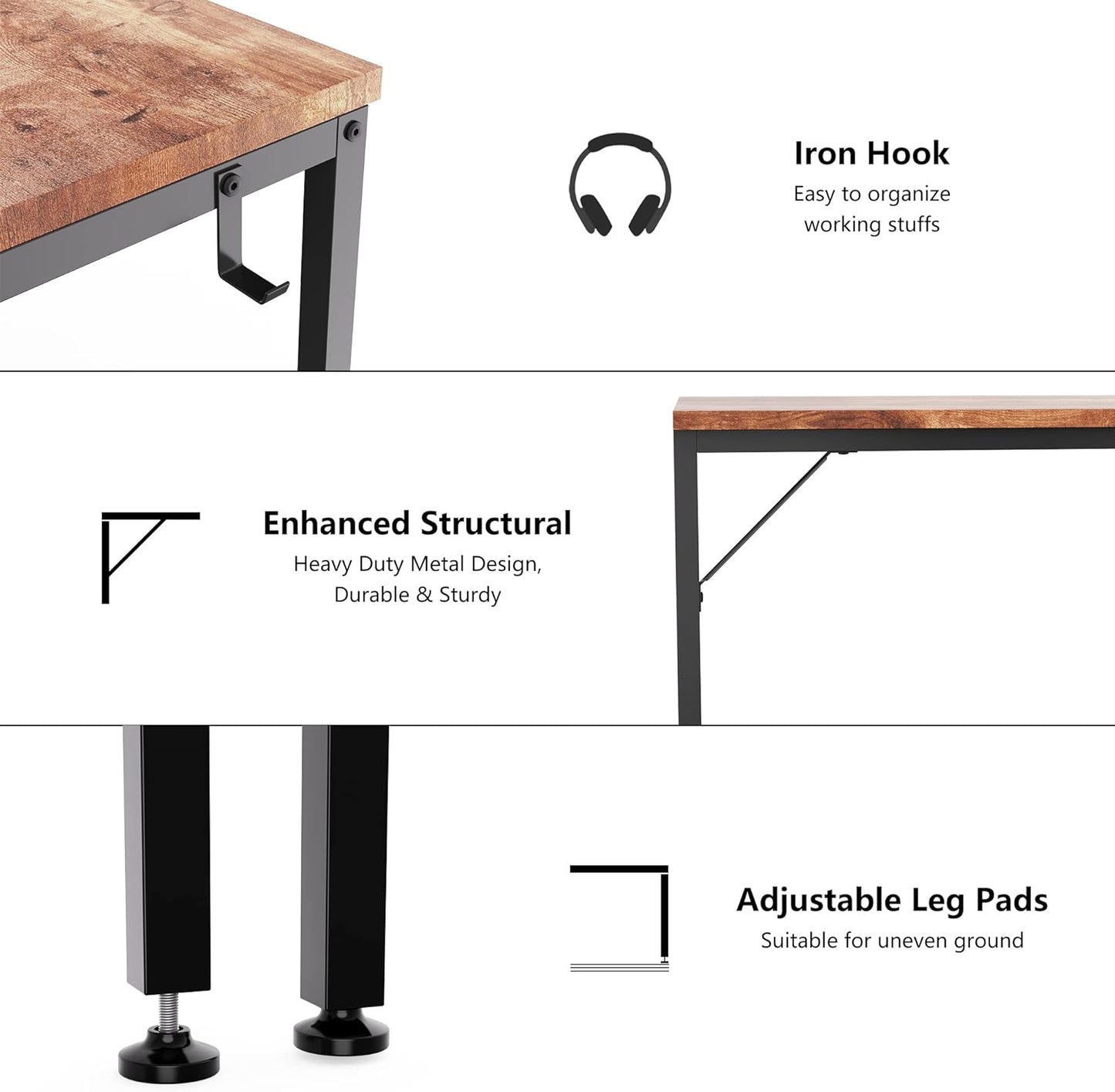 HOMIDEC Office Desk, Computer Desk with Drawers