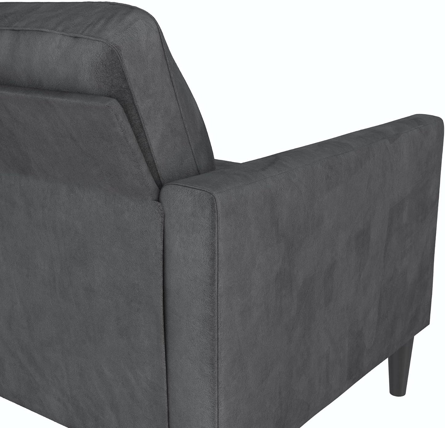 Mr. Kate Winston Sofa, Dark Gray Velvet