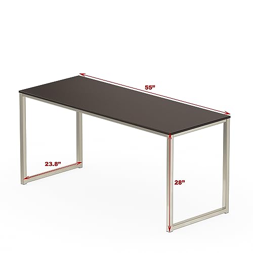 SHW Home Office 55-Inch Computer Desk, Espresso