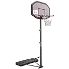 aokung Family Portable Basketball Hoop & Goals with 43" Impact Backboard Basketball System Height Adjustable 6.5ft - 10ft for Youth and Adults Indoor Outdoor