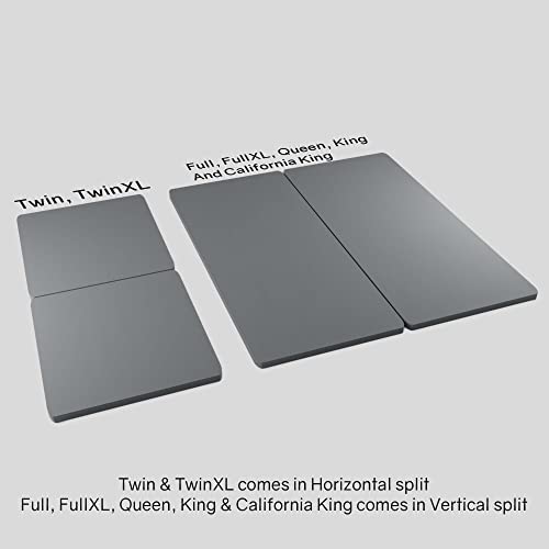 Treaton 1.5-Inch Split Fully Assembled Bunkie Board for Mattress/Bed Support, Twin XL (Set of 2), Grey