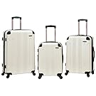 Rockland 3-Piece Expandable Hardside Spinner Luggage Set, White