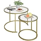 ALIMORDEN Modern Round Nesting Side Table Set, D) 23.62" x(H