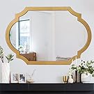 Autdot Gold Bathroom Mirror, 36''X24'' Arch, Entryway