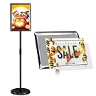 Mayyol Adjustable Sign Holder 8.5 x 11 Inch Stand, Black