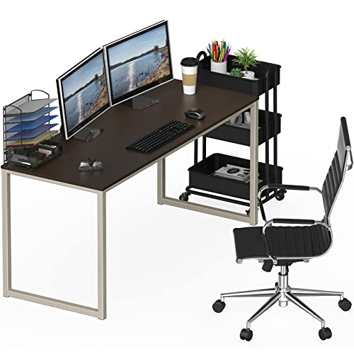 SHW Home Office 55-Inch Computer Desk, Espresso