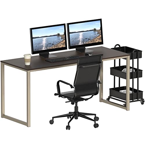 SHW Home Office 55-Inch Computer Desk, Espresso