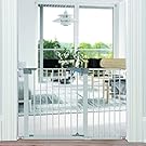 Walk Thru Baby Gate,Auto-Close Safety, 47" Wide(Include 13.8" Extension, White