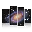 VANSEEING 4 Piece Space and Universe Canvas Print, Hang