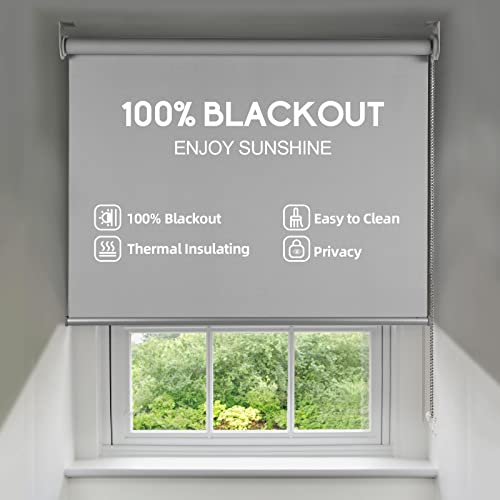 RED GRAPES 100% Blackout Roller Window Shades,Window Blinds with Thermal Insulated, UV Protection Fabric,Roller Shades for Home and Office,Easy to Install