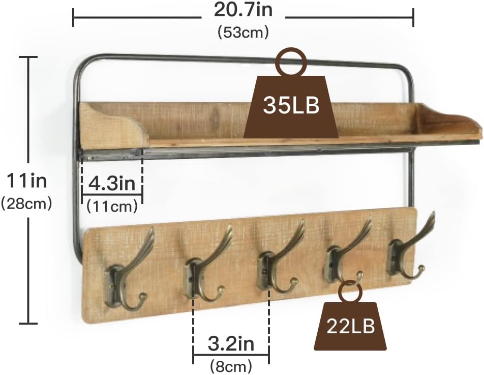 Putuo Decor Wall Mounted Coat Rack