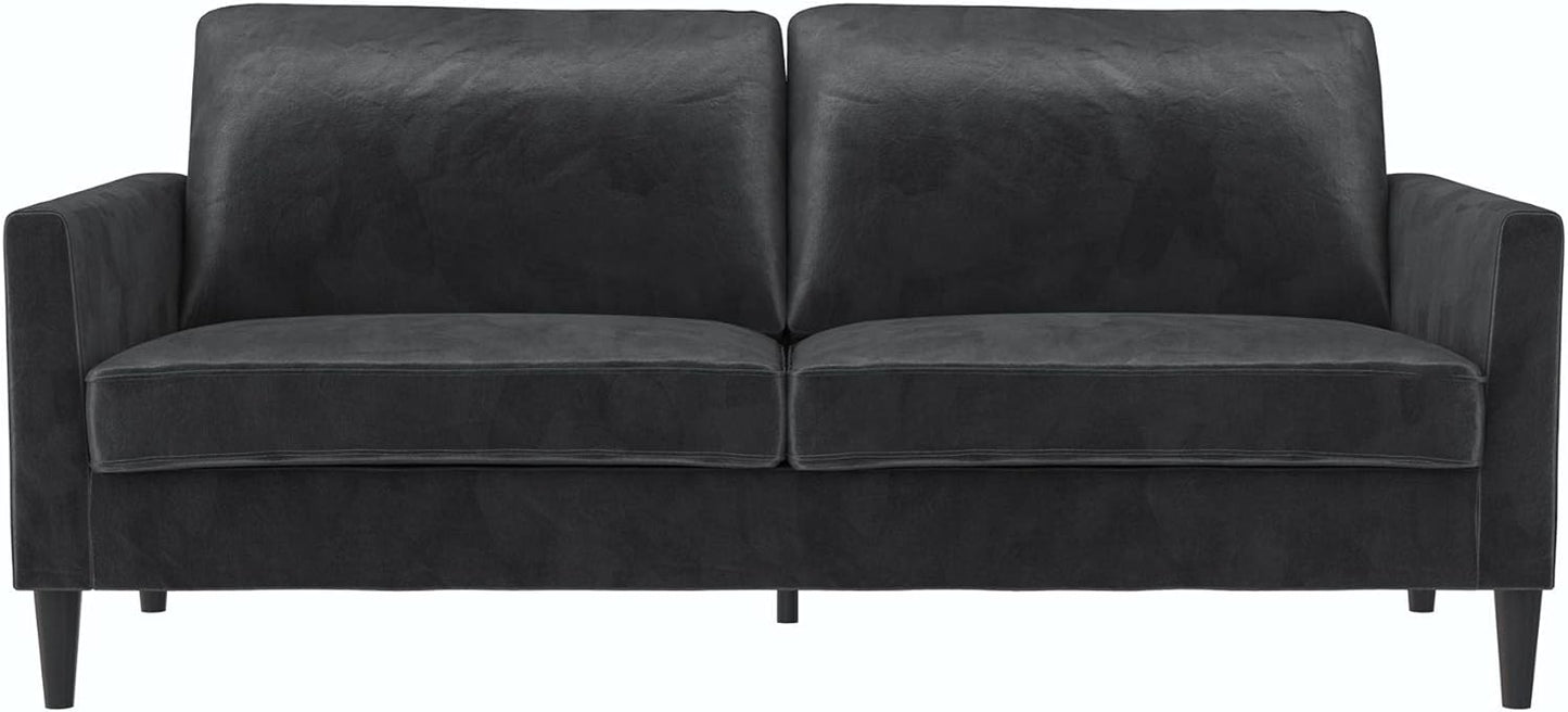 Mr. Kate Winston Sofa, Dark Gray Velvet