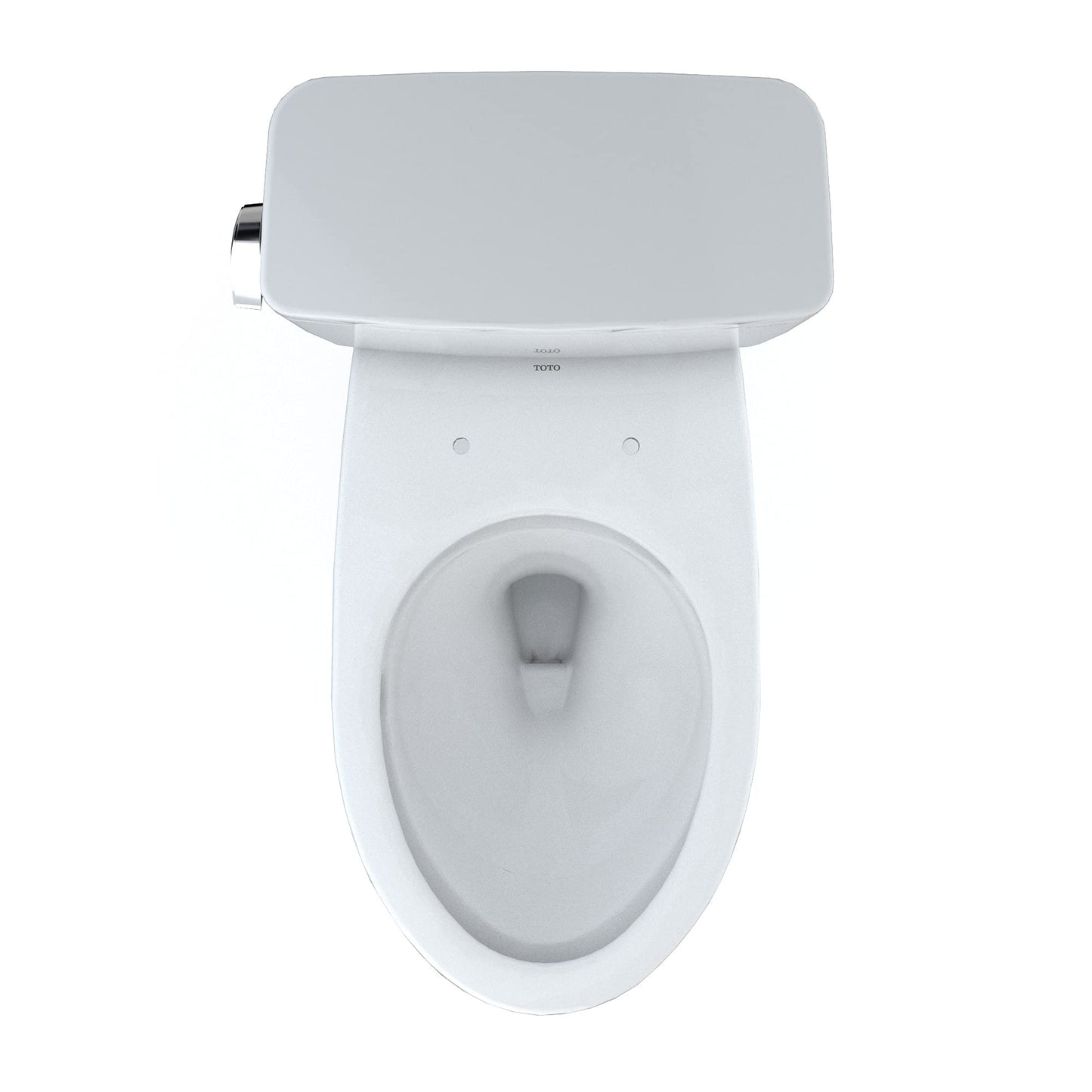 TOTO Drake Two-Piece Elongated 1.6 GPF Universal Height TORNADO FLUSH Toilet with CEFIONTECT, Cotton White - CST776CSFG#01 (BOTTOM PIECE ONLY