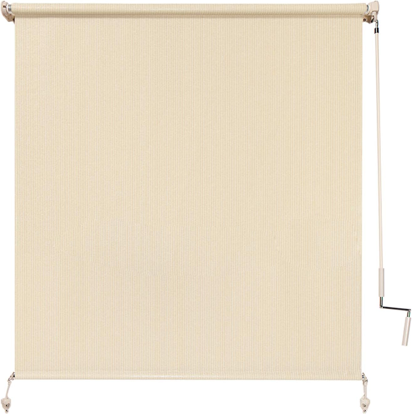 Coolaroo 474829 Outdoor Roller Shade, (6' W X 8' L), Pebble