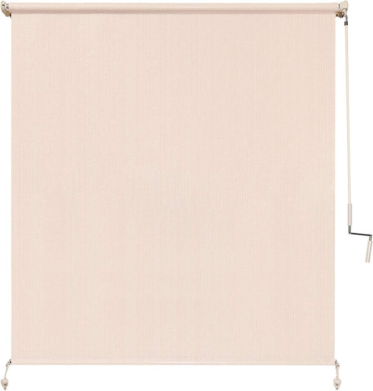 Coolaroo 474829 Outdoor Roller Shade, (6' W X 8' L), Pebble