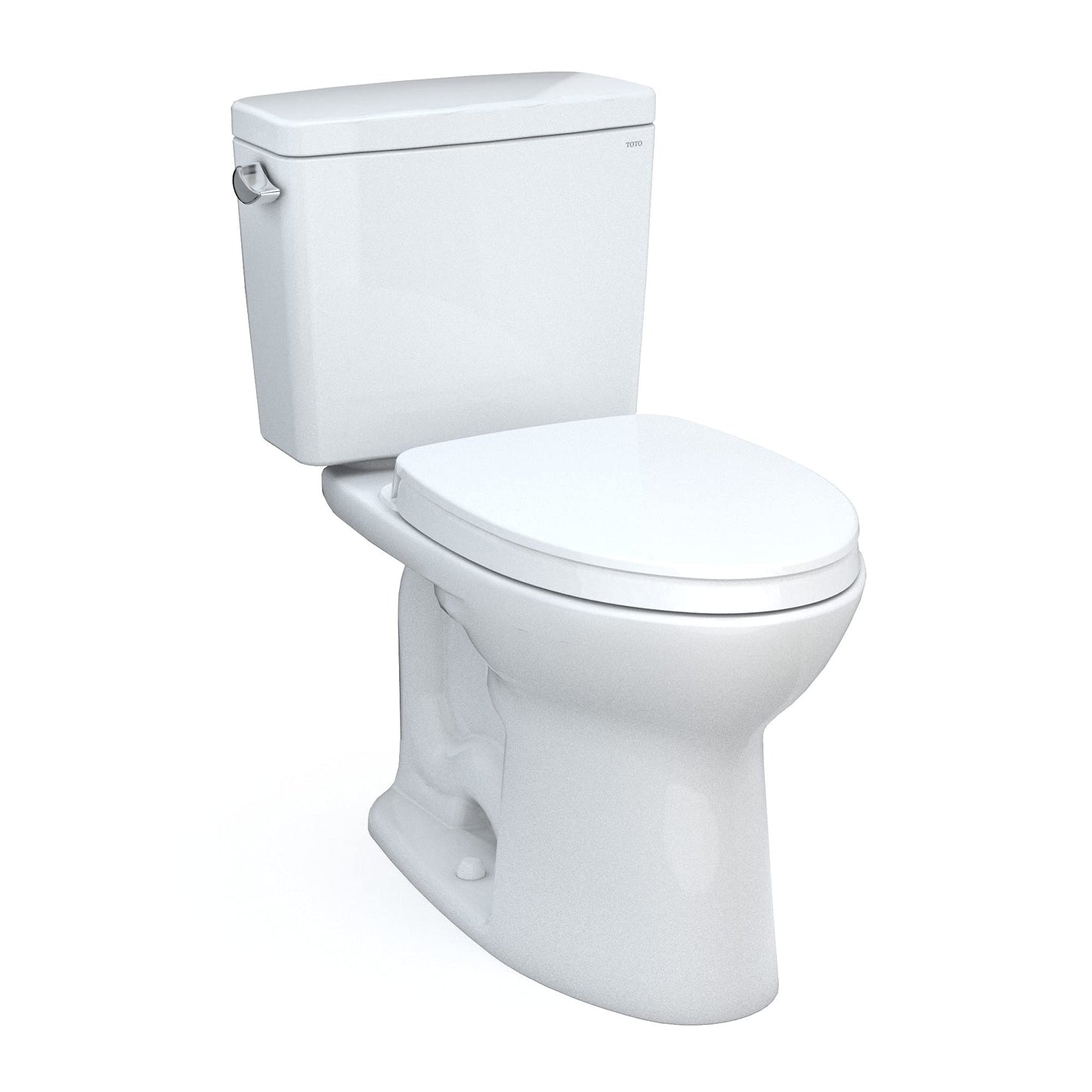 TOTO Drake Two-Piece Elongated 1.6 GPF Universal Height TORNADO FLUSH Toilet with CEFIONTECT, Cotton White - CST776CSFG#01 (BOTTOM PIECE ONLY