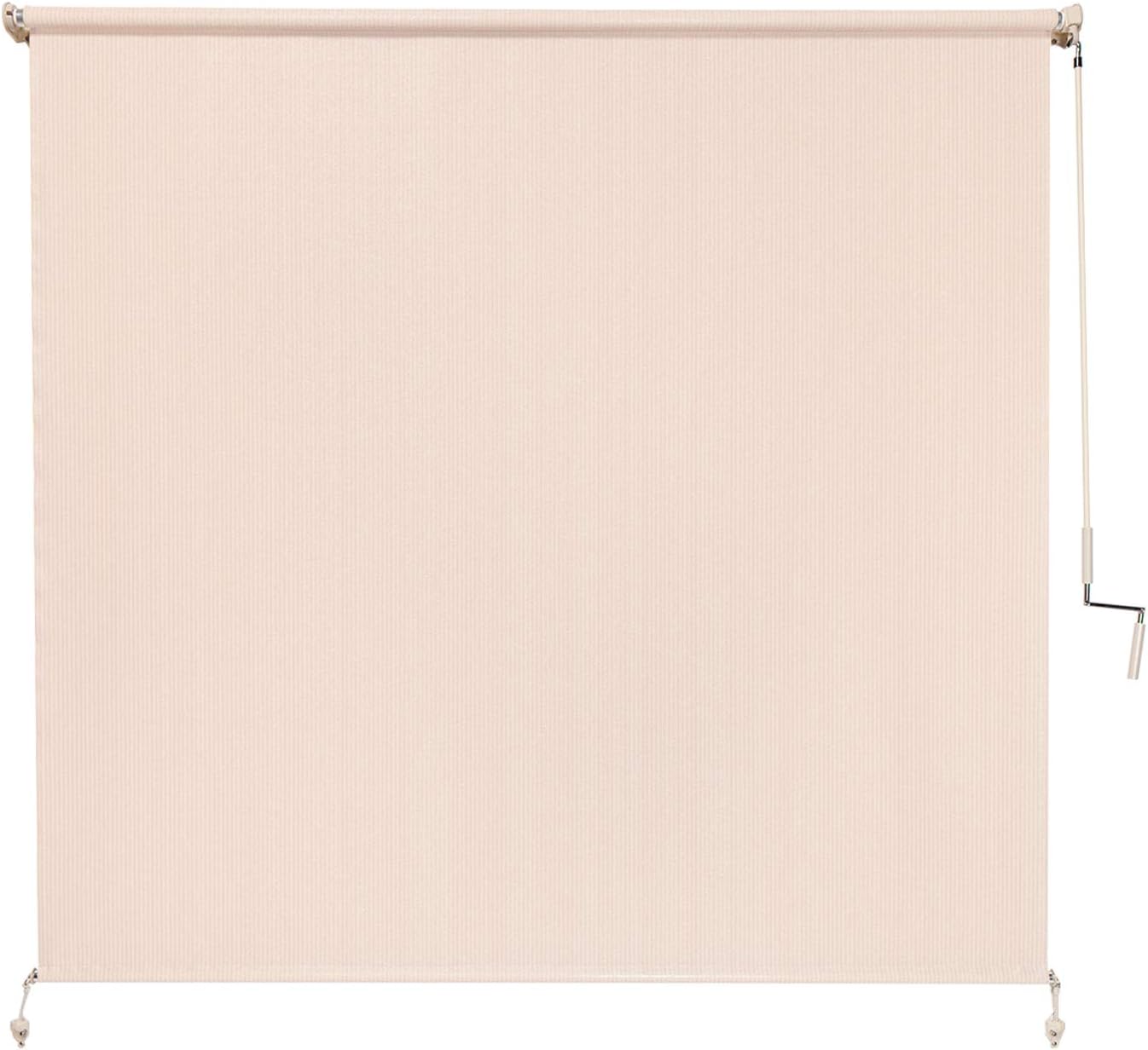 Coolaroo 474829 Outdoor Roller Shade, (6' W X 8' L), Pebble