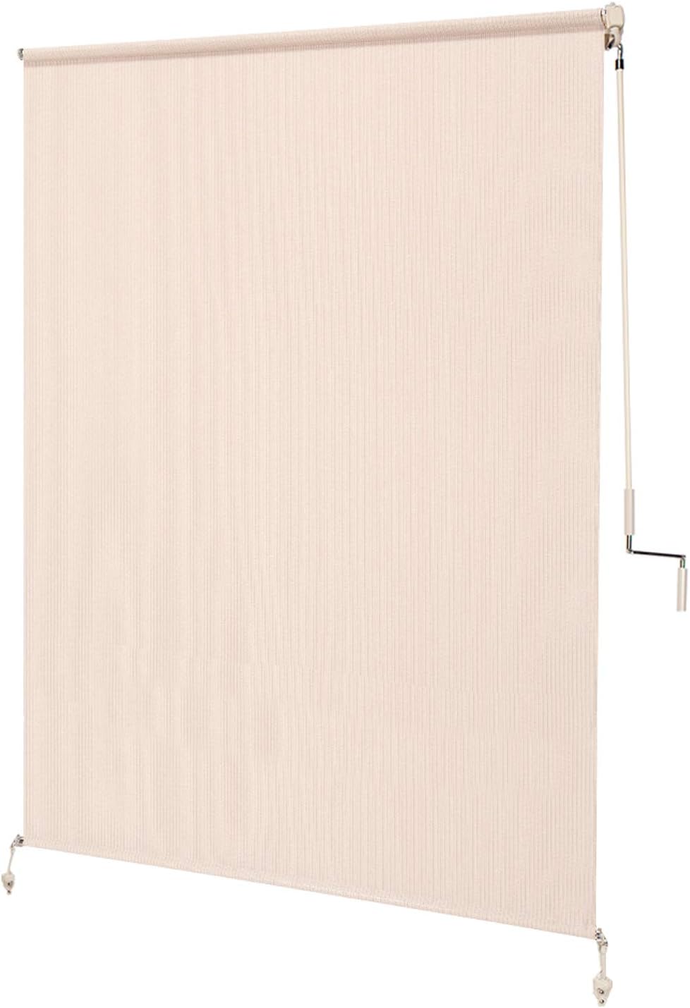 Coolaroo 474829 Outdoor Roller Shade, (6' W X 8' L), Pebble