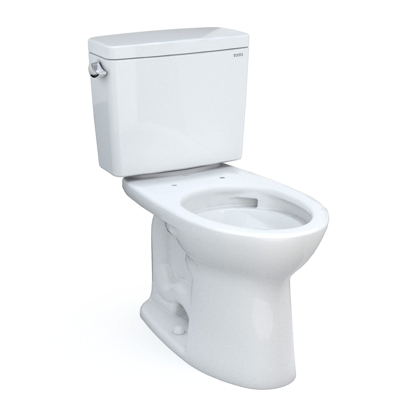 TOTO Drake Two-Piece Elongated 1.6 GPF Universal Height TORNADO FLUSH Toilet with CEFIONTECT, Cotton White - CST776CSFG#01 (BOTTOM PIECE ONLY