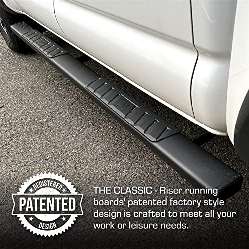 Tyger Auto 4" Riser Running Boards Compatible with 2005-2023 Toyota Tacoma | Double Cab | TG-RS2T40158 | Side Step Rails Nerf Bars