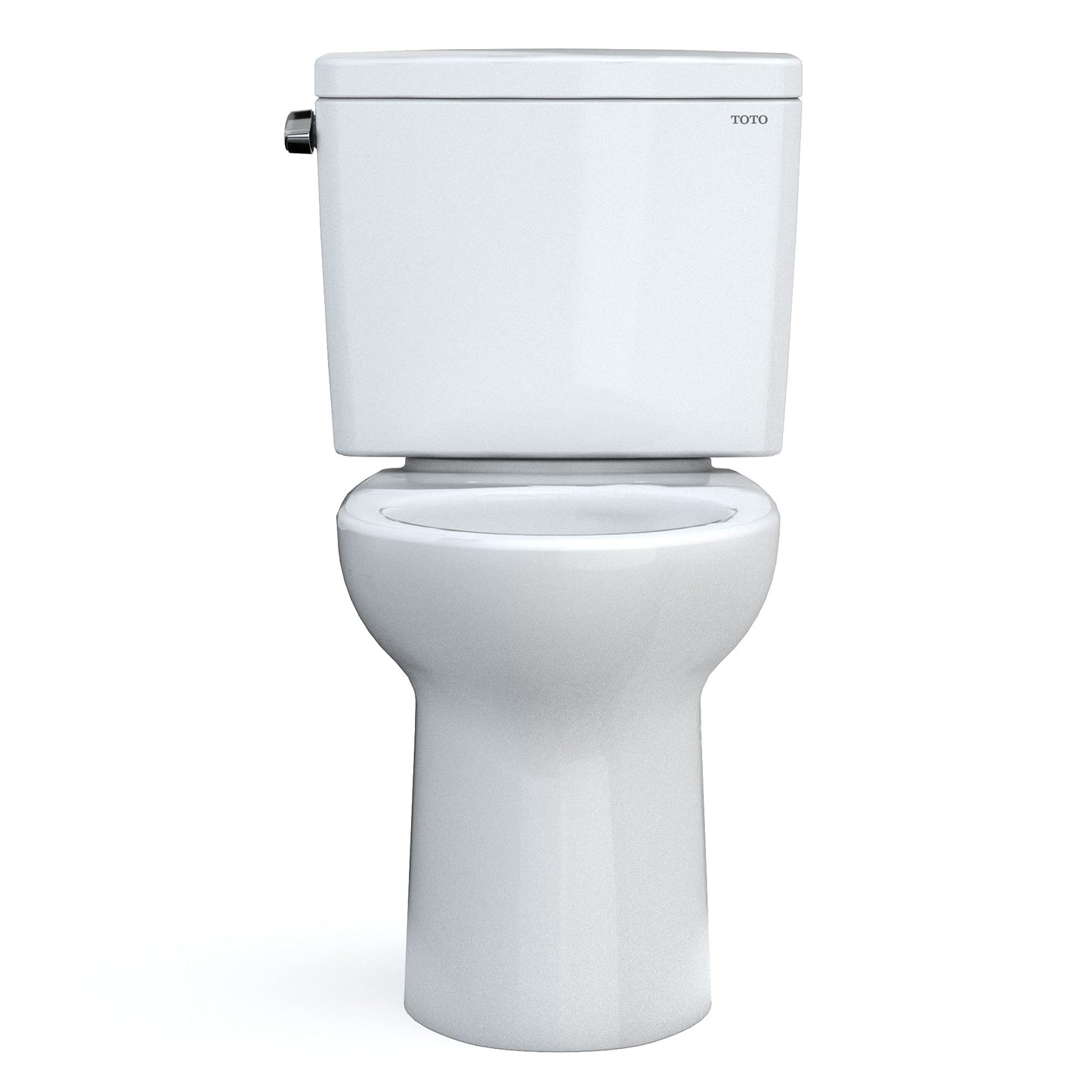 TOTO Drake Two-Piece Elongated 1.6 GPF Universal Height TORNADO FLUSH Toilet with CEFIONTECT, Cotton White - CST776CSFG#01 (BOTTOM PIECE ONLY