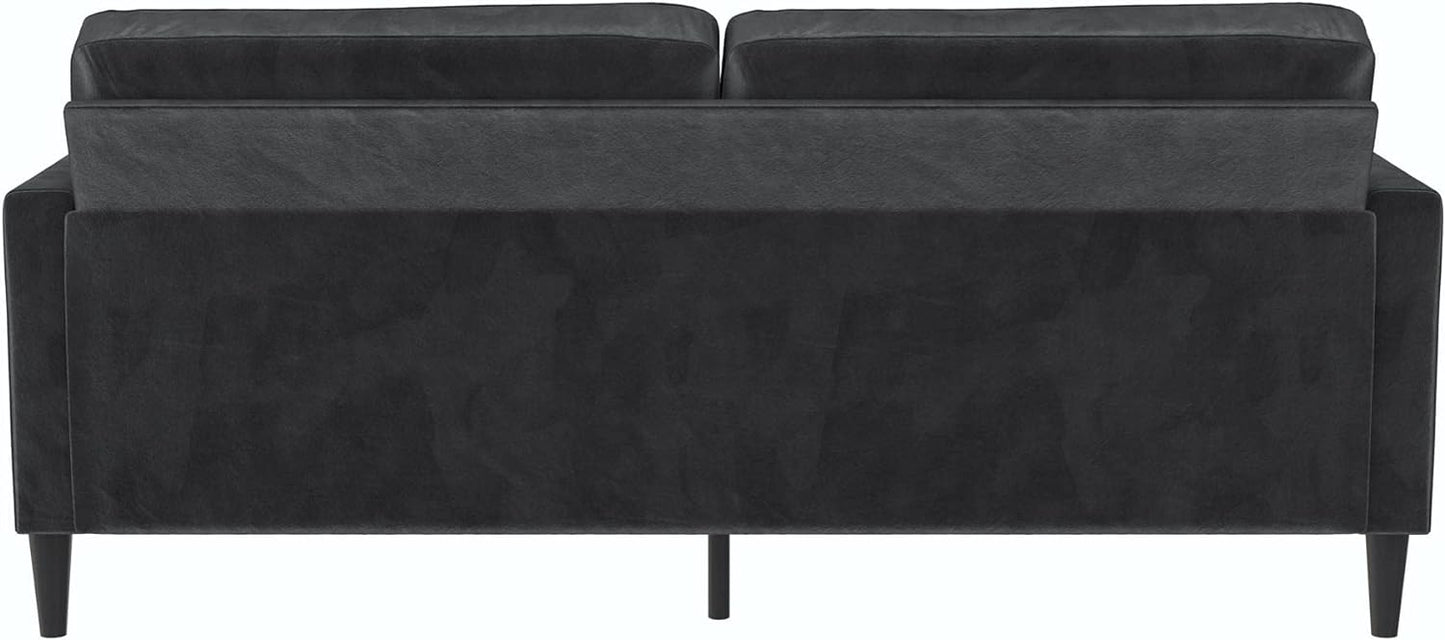 Mr. Kate Winston Sofa, Dark Gray Velvet